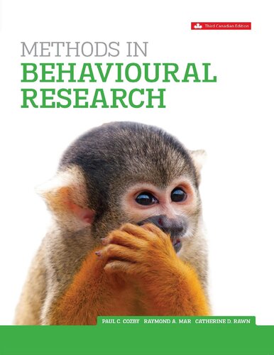 Methods In Behavioural Research 3rd Canadian Edition PDF